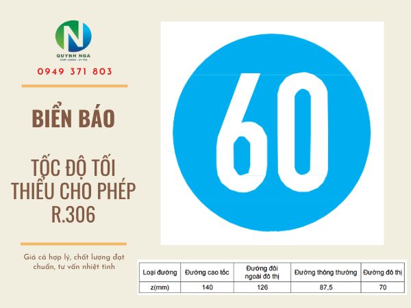 Biển Tốc Độ Tối Thiểu Cho Phép R.306 Và Hết Tốc Độ Tối Thiểu R.307