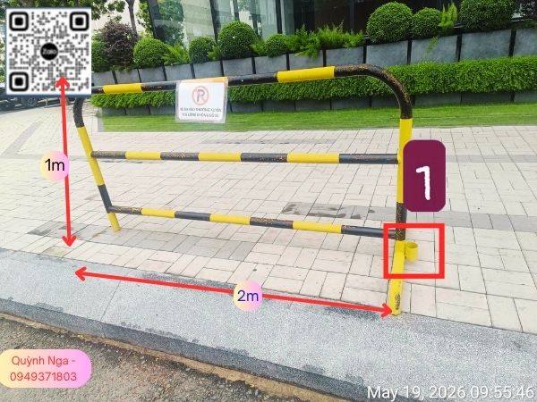 Rào chắn giao thông D60, Cao 1m, dài 2m, di động - tại TP Hồ Chí Minh
