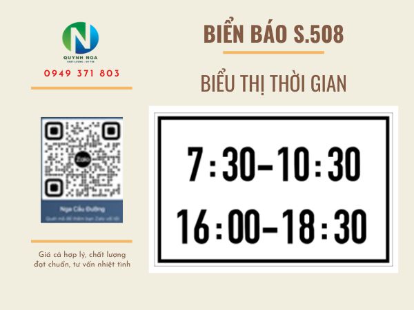 Biển báo biểu thị thời gian S.508