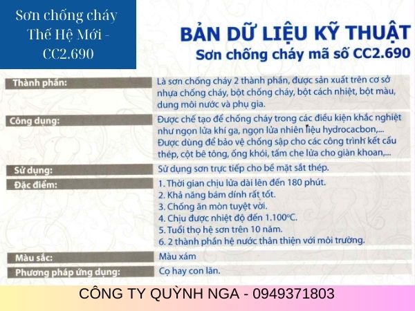 Sơn Chông cháy Thế Hệ Mới CC2.690