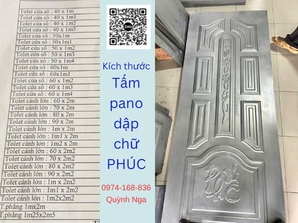 Kích thước tấm Pano chữa PHÚC