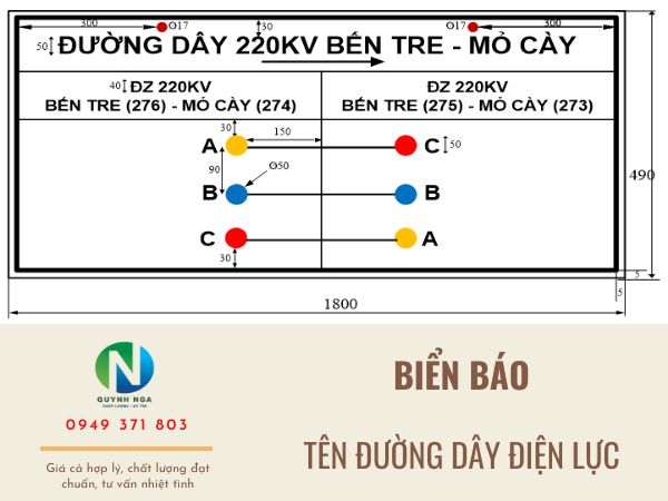 Biển tên đường dây điện lực