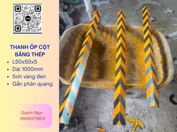 Thanh ốp cột bằng thép sơn vàng đen tại dự án nhà máy NOK Đồng Nai Thanh ốp cột bằng thép sơn vàng đen tại dự án nhà máy NOK Đồng Nai