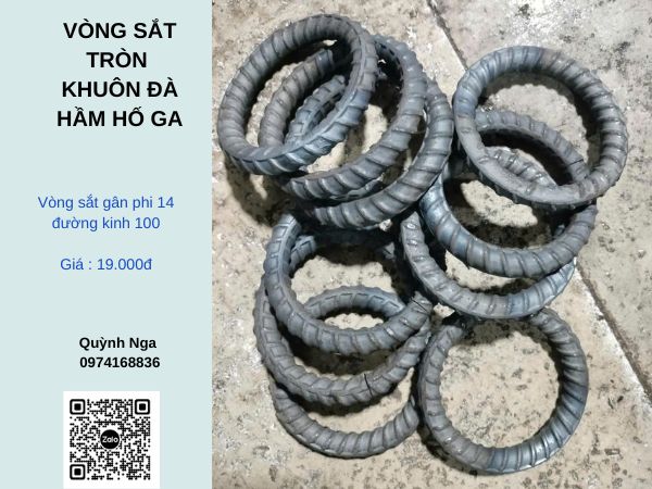 Vòng sắt phi 14 đường kính D100