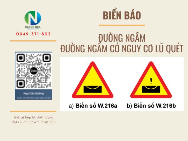 Biển báo W.216a và W.216b