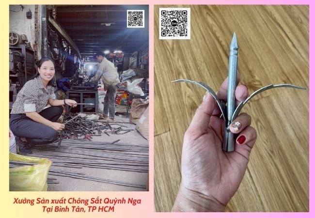 Xưởng sản xuất Chông sắt hàng rào các loại - Quỳnh Nga