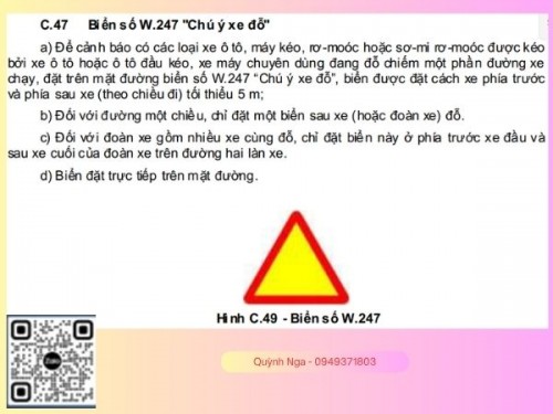 Biển Báo Chú Ý Xe Đỗ W.247 Là Gì? Ý Nghĩa Và Đặc Điểm Nhận Biết